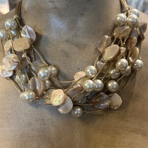 Elegant Pearl and Shell Necklace